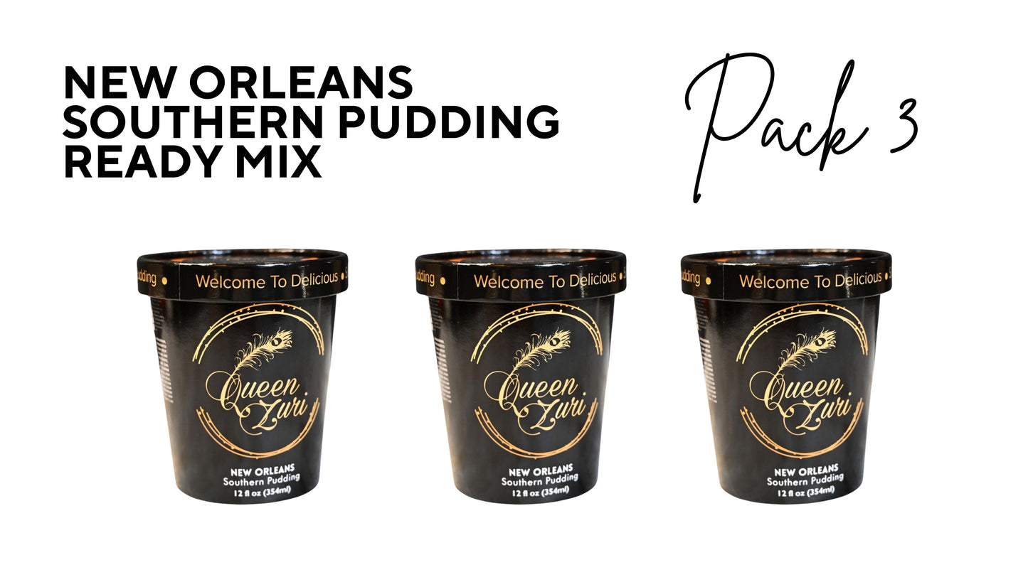 New Orleans Southern Pudding Ready Mix – Authentic Dessert Mix in Pack 1, 2, 3, 4 Options